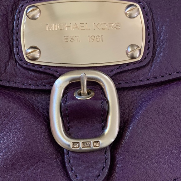 Leather Purple Michael Kors Bag - Picture 4 of 8